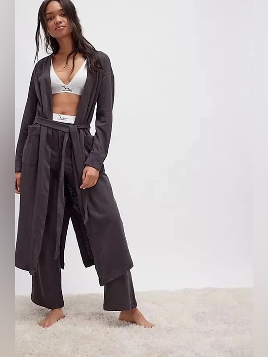 Free People Other - Free People Intimately Babe I’m Yours Maxi Cardi Grey Long Sleeve Robe SMALL NWT